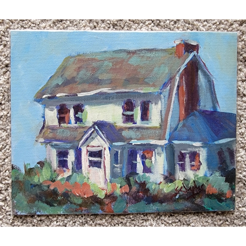 Beautiful Unique Original Art by Sharon Chaples Paint on Canvas Board 8in x 10in